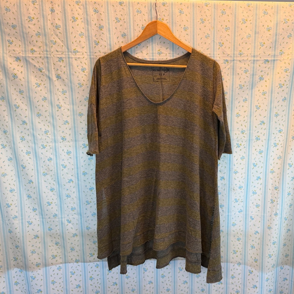 We the Free Stripes Oversized Tee - Size Small